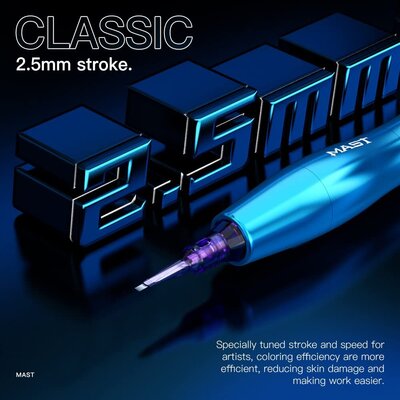 Mast Tattoo P20 2pcs Batteries Gun 2.5mm Stroke Rotary Tattoo دستاگه پن آرایش دائم  حرفه ای
